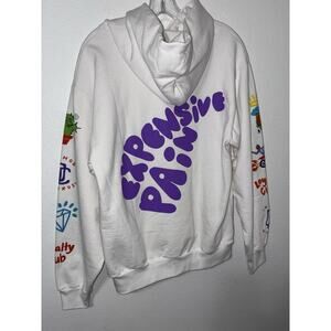 Meek Mill Rap Hoodie Sweatshirt Men's M White Expensive Pain